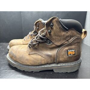 Timberland PRO 6" Steel-Toe Work Boot Brown Men‎ Size 10W Preowned